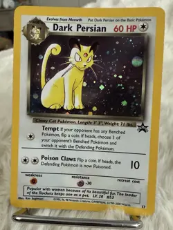 Pokemon TCG Dark Persian Promo 1999-2000 #17 Rare Holo Card Black Promo Star NM - Image 3