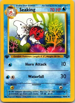 Seaking 46/64 1st Edition LP Pokemon Card TCG Jungle - Image 1