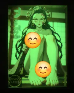 Daki Demon Slayer Custom Glow In The Dark Waifu Card feet Fan Art - Image 2