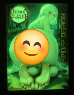 Spider Mother Demon Slayer Custom Glow In The Dark Waifu Card feet Fan Art - Image 2