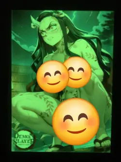 Nezuko Kamado Demon Slayer Custom Glow In The Dark Waifu Card feet Fan Art 4 - Image 2