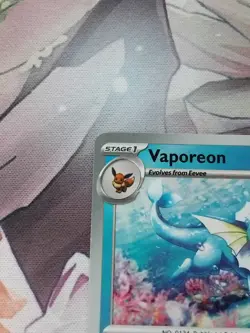 Vaporeon Pokeball | 022/131 Holo Textured Card Rare | Prismatic Evolutions - Image 2