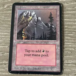 Mountain (A) Alpha Edition MTG MP Magic: the Gathering Free Ship - Image 1