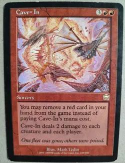 Cave-In - Mercadian Masques (MMQ) #180 - Rare Reg - HP - MTG - Free Ship - Image 1