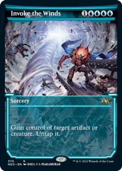 1x Invoke the Winds - Showcase NM-Mint, English Kamigawa: Neon Dynasty MTG Magic - Image 1