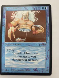Wizards of the Coast Serendib Efreet Arabian Nights Blue Rare Creature 3/4 - Image 1