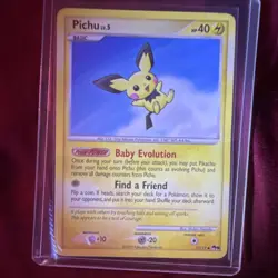 Pokemon Pichu 11/17 POP Series 9 Rare Basic 40 HP Card English 2009 - Image 1