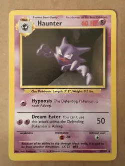 Pokemon Haunter 29/102 Base Set Unlimited NM See Pictures - Image 1