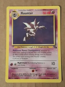 Pokemon Haunter 21/62 Fossil Rare NM See Pictures - Image 1