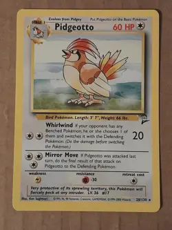 Pokemon Pidgeotto 28/130 Base Set 2 Rare LP See Pictures - Image 1