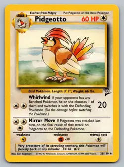 Pokemon TCG Base Set 2 Pidgeotto 028/130 - Image 1