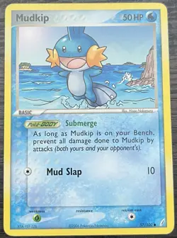 Mudkip 57/100 Pokemon TCG EX Crystal Guardians Common Moderately Played MP - Image 1