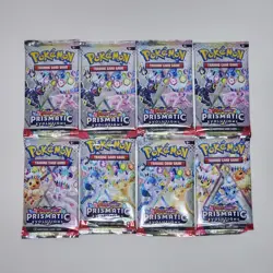 Pokemon TCG Prismatic Evolutions Booster Packs - Factory Sealed - Lot of 8 - Image 3