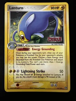 Pokemon Card - Lanturn Power Keepers 15/108 Rare Reverse Holo Stamped LP/NM - Image 1
