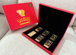POKEMON 24K GOLD PLATED INGOTS BARS 6-in-1 EXCLUSIVE SET Limited 688 Worldwide - Image 1