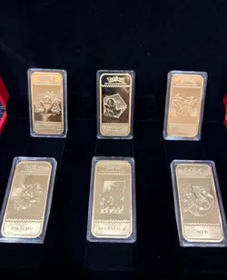 POKEMON 24K GOLD PLATED INGOTS BARS 6-in-1 EXCLUSIVE SET Limited 688 Worldwide - Image 3