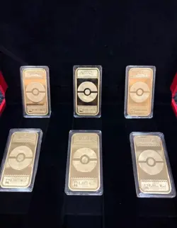 POKEMON 24K GOLD PLATED INGOTS BARS 6-in-1 EXCLUSIVE SET Limited 688 Worldwide - Image 4