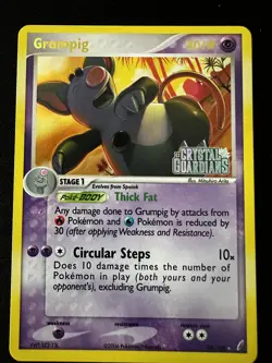 Grumpig - 20/100 - Pokemon Crystal Guardians Reverse Holo Card LP/NM - Image 1