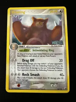 Pokemon TCG Ursaring 18/115 Unseen Forces Reverse Holo Rare Card STAMP - Image 1