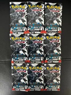 Pokemon TCG Black Bolt Booster Packs ×9 | Factory Sealed | English - Image 1