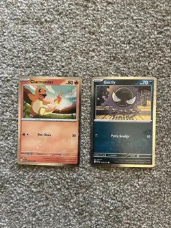Pokemon - Charmander Gastly Promo Cosmo Holo & Sticker Sheet - Ascended Heros - Image 1