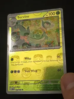 Servine (Master Ball Pattern) 002/086 Sv: Black Bolt Holo Rare Pokemon TCG NM - Image 2