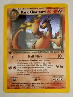 Pokemon TCG Dark Charizard Team Rocket 4/82 Holo 1st Edition Holo Rare - Image 1