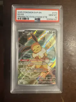 Pokemon Prismatic Evolutions ETB Promo #173 Eevee PSA Gem MT 10 - Image 1