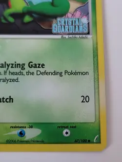 Pokemon TCG Treecko EX Crystal Guardians 67/100 Reverse Holo Common - Image 3