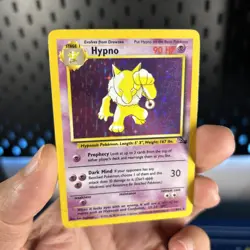 Pokemon TCG Hypno Fossil 8/62 Holo English 1999 Vintage WOTC HP See Pics - Image 1