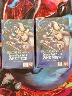 One Piece TCG: Double Pack Set 9 The Azure Sea's Seven FACTORY SEALED! (2) Boxes - Image 1