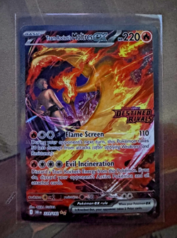 Pokemon TCG Team Rockets Moltres EX Card 229/182 Stamped Destined Rivals SIR - Image 1
