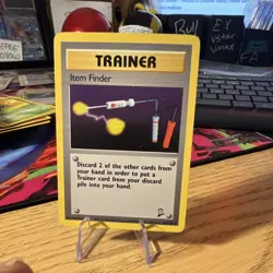 Pokemon TCG Item Finder Trainer Base Set 2 103/130 Card Stock English 2000 - Image 1