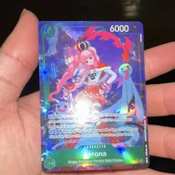 Bandai One Piece CCG Perona OP04-033 Character Special Holo 6000 Power Card - Image 1