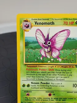 Venomoth Pokemon Card Jungle Set 13/64 Non Holo Rare Near Mint Condition - Image 2