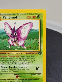 Venomoth Pokemon Card Jungle Set 13/64 Non Holo Rare Near Mint Condition - Image 3