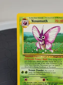Venomoth Pokemon Card Jungle Set 13/64 Non Holo Rare Near Mint Condition - Image 4