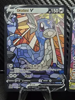 Dratini, Dragonair & Dragonite CUSTOM Stained Glass Holo Cards -Display Only - Image 3