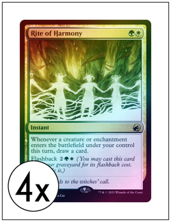 4x Rite of Harmony, Foil, Magic the Gathering, MTG NM - Image 1