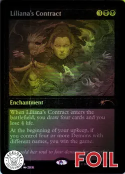 MTG Liliana's Contract (Etched) (161) | NM Foil | Secret Lair Fine Print {SLD} - Image 1