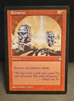 Mtg 💥💥 Ruination 💥💥 Stronghold MT/NM 🌟RARE🌟 Magic The Gathering - Image 1