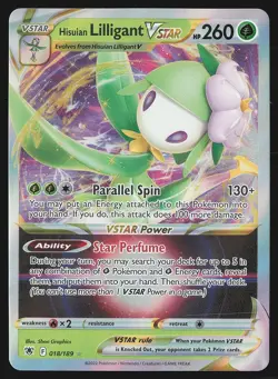 SWSH10: Astral Radiance Hisuian Lilligant VSTAR #018/189 Ultra Rare Pokemon Card - Image 1