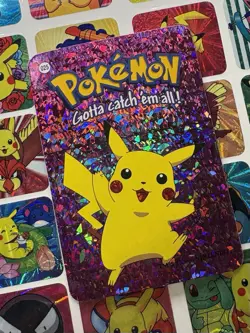 Pokemon Rare Vintage Vending Machine Holo prism sticker Nintendo 2000 Pikachu - Image 1