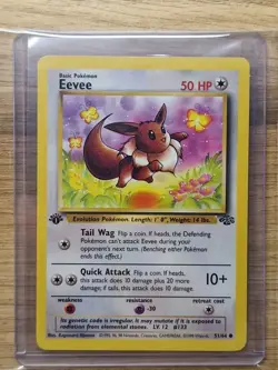 Pokemon 1999 WOTC Jungle 1st Edition Eevee 51/64 - Near Mint / Mint - Image 1