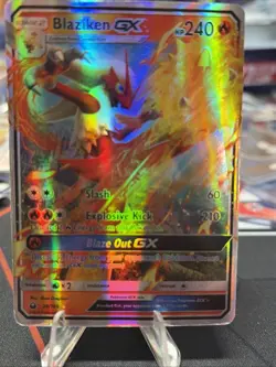 Pokemon TCG Blaziken GX Full Art 28/168, Celestial Storm NM Ultra Rare - Image 1