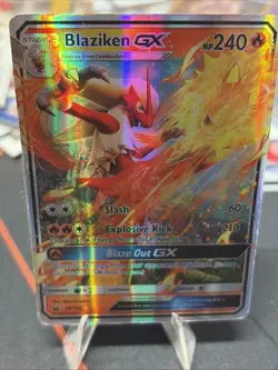 Pokemon TCG Blaziken GX Full Art 28/168, Celestial Storm NM Ultra Rare - Image 3