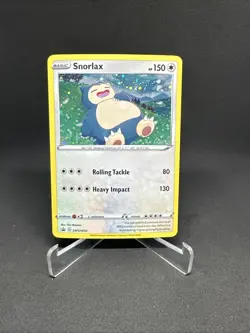 Pokemon Snorlax Sword & Shield Black Star Promo SWSH032 Cosmos Holo Rare SWIRL - Image 1