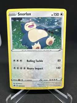 Pokemon Snorlax Sword & Shield Black Star Promo SWSH032 Cosmos Holo Rare SWIRL - Image 2