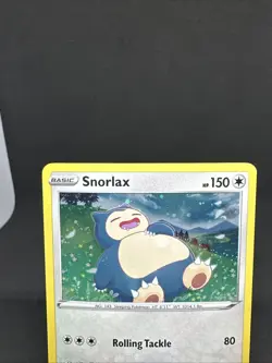 Pokemon Snorlax Sword & Shield Black Star Promo SWSH032 Cosmos Holo Rare SWIRL - Image 3