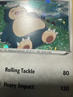 Pokemon Snorlax Sword & Shield Black Star Promo SWSH032 Cosmos Holo Rare SWIRL - Image 5